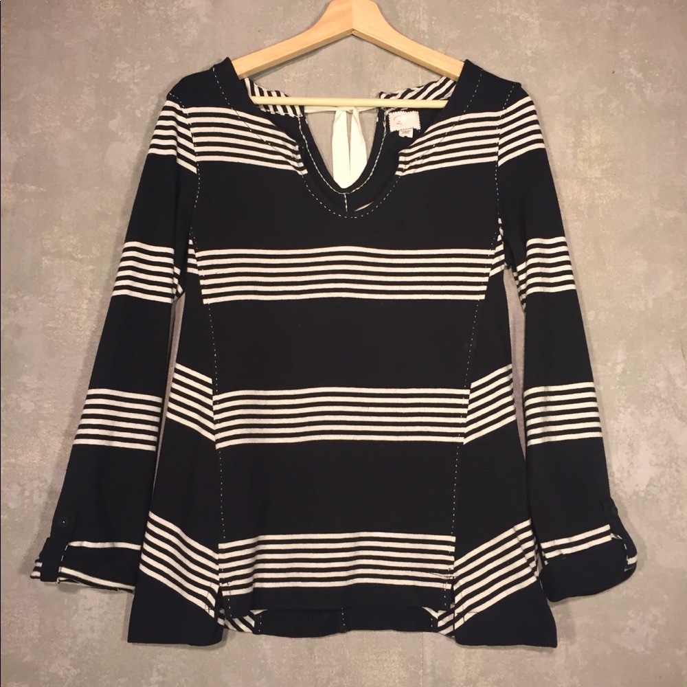 Anthropologie nautical tie-back top